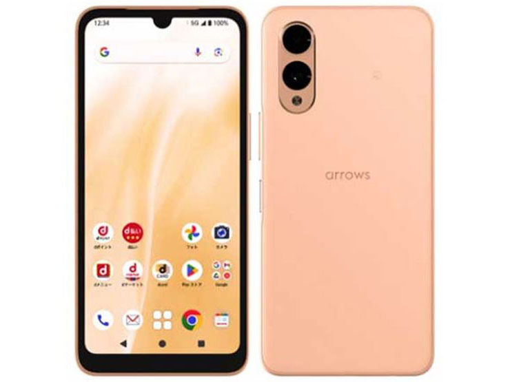 arrows W62 ライトオレンジ 本体 箱付き arrows We2 64GB ライトオレンジ SIMフリー docomo版 中古A